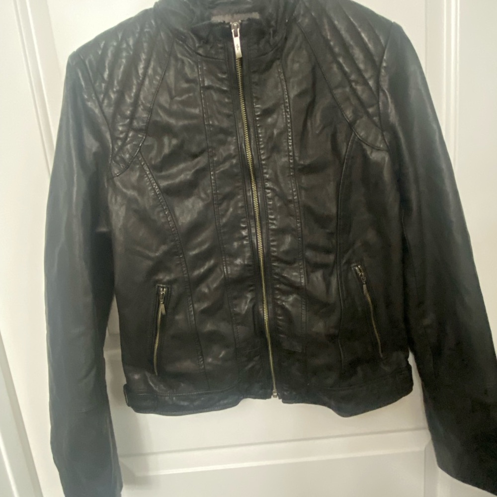 Cole Haan Black Leather Jacket